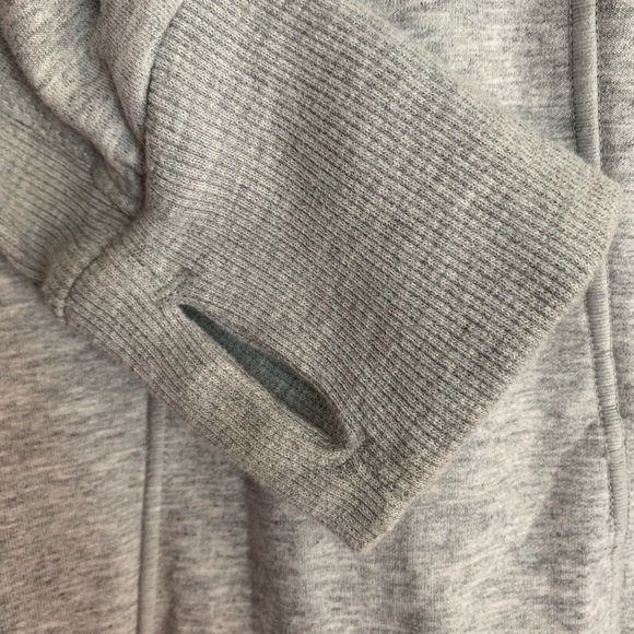Grey zip long athletic hoodie L - Picture 4 of 4